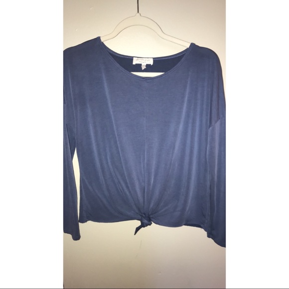 Anthropologie- Lavender Field long sleeve tie top - Picture 1 of 3